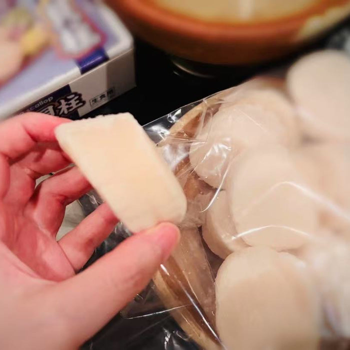 Premium Hokkaido Jumbo Raw Scallop Adductor Muscle – Sashimi Grade Frozen Scallops (1Kg)