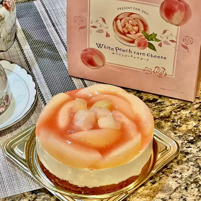 白桃レアチーズケーキ White Peach Rare Cheese Cake – Japanese Premium Dessert 🇯🇵✨