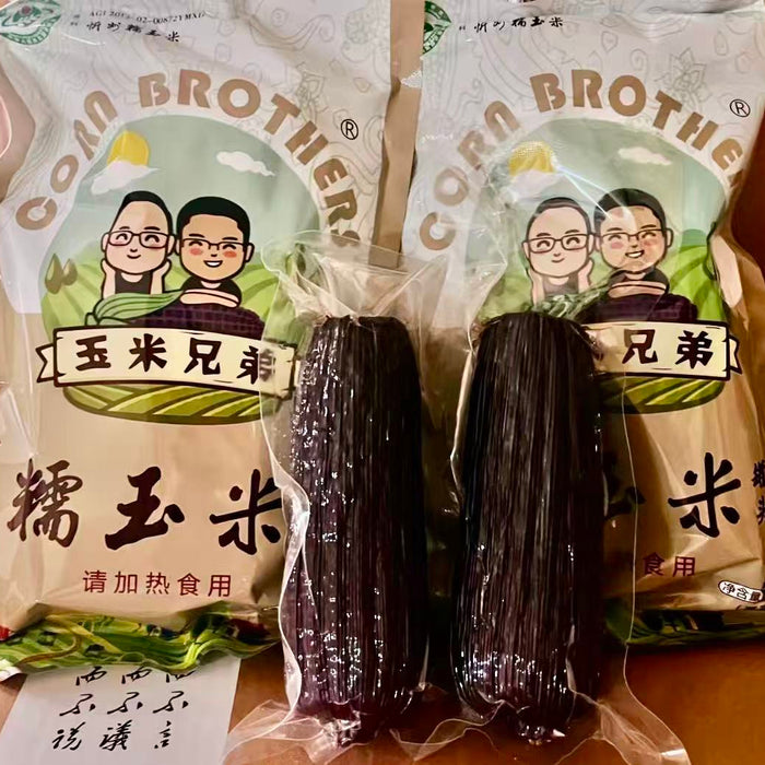 CORN BROTHER Premium Black Glutinous Corn – Sweet Non-GMO Sticky Corn (10pcs)