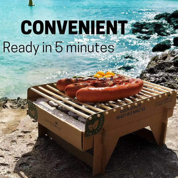 Eco-Friendly Disposable BBQ Grill – 4 Pack Camping Set