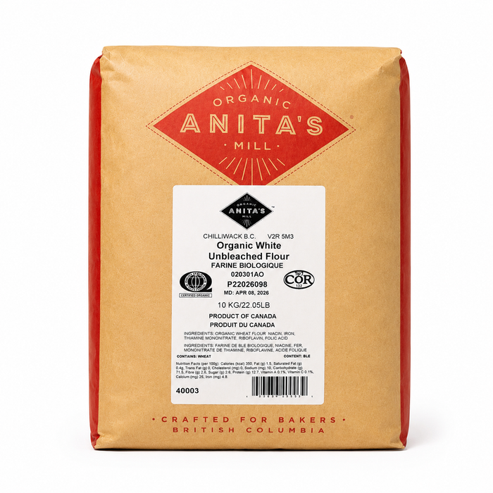 🇨🇦 Anita’s Organic White Unbleached Flour 10kg (22 lbs)