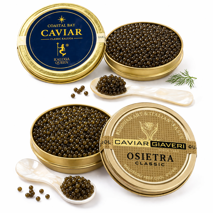 Coastal Bay Caviar – Premium Osietra & Kaluga Selection (30g / 100g)