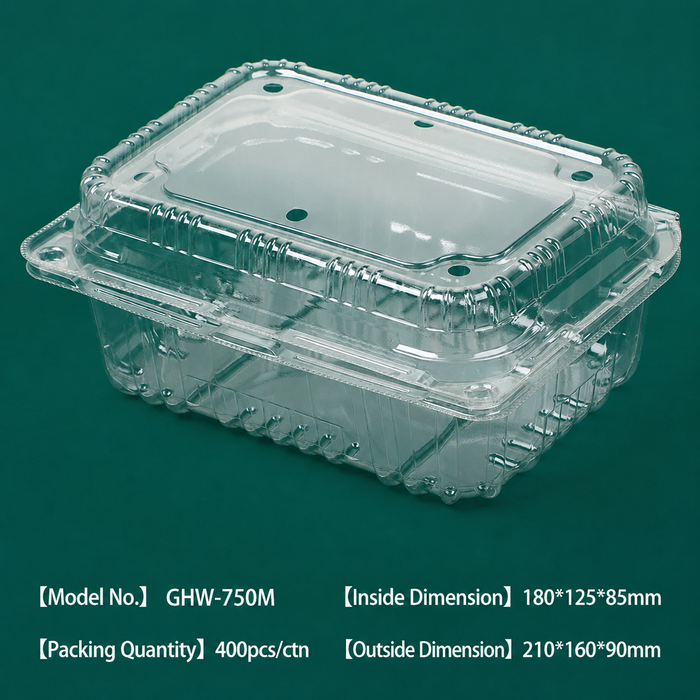 PET Clamshell Food Containers  400pcs/600pcs/Box