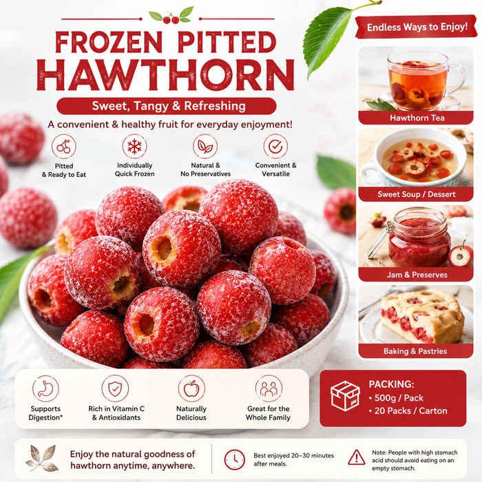 Frozen Pitted Hawthorn – Sweet & Tangy Wellness Fruit 🍒❄️