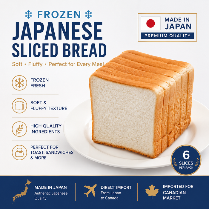 🇯🇵 Frozen Japanese Sliced Bread Toast 🍞❄️ – 6 Slices Per Pack
