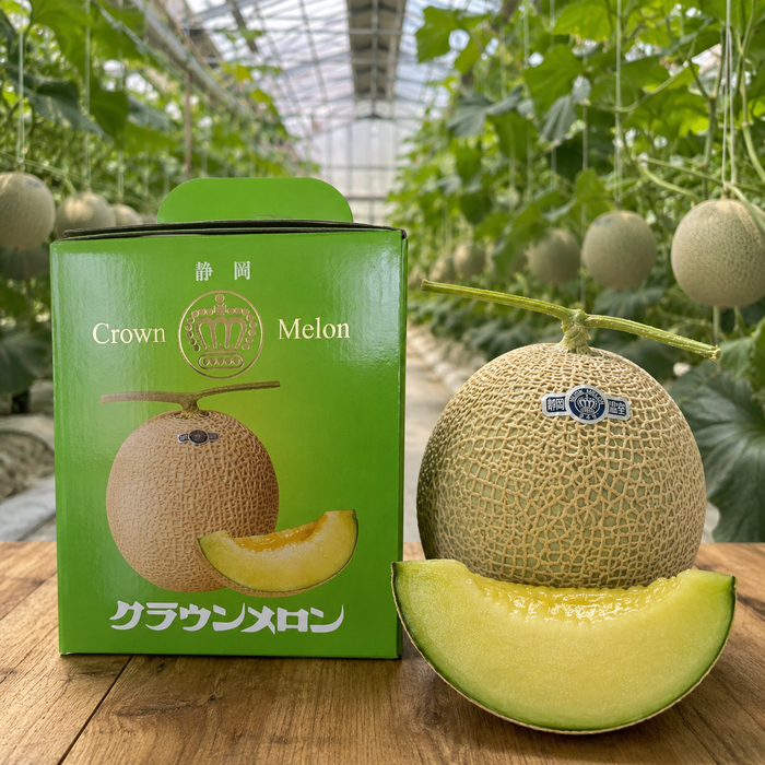 Japan Air-Flown Premium Fruit Shizuoka Crown Melon クラウンメロン 静岗温室