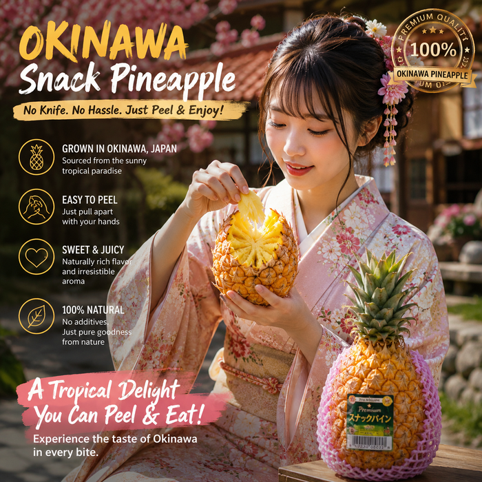 🍍 Okinawa Snack Peach Pineapple 沖縄スナックパイン – Sweet, Juicy & Easy to Peel 🇯🇵