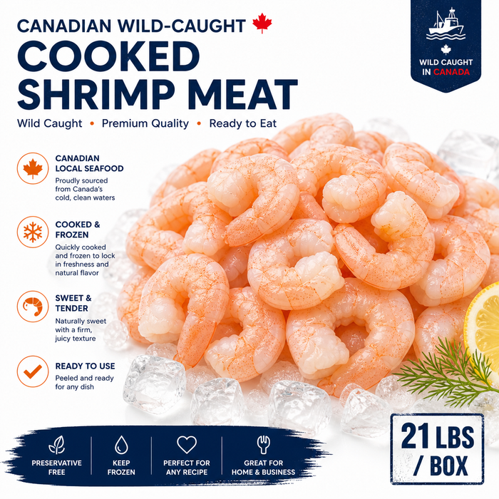 Canadian Cooked Frozen Shrimp Meat – Premium Arctic Sweet Shrimp