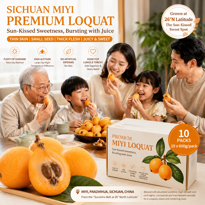 Premium MiYi Loquat – Sun-Kissed Sweetness from Panzhihua, Sichuan ☀️🍊