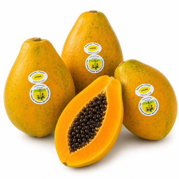 Tree-Ripened Premium  HAWAII Papaya – Air-Flown Fresh  (8/9CT/10 lbs)