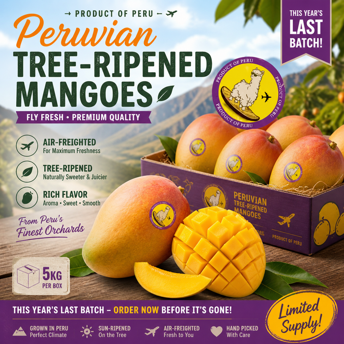 Peruvian Premium Mangoes – Tree-Ripened & Air-Freighted
