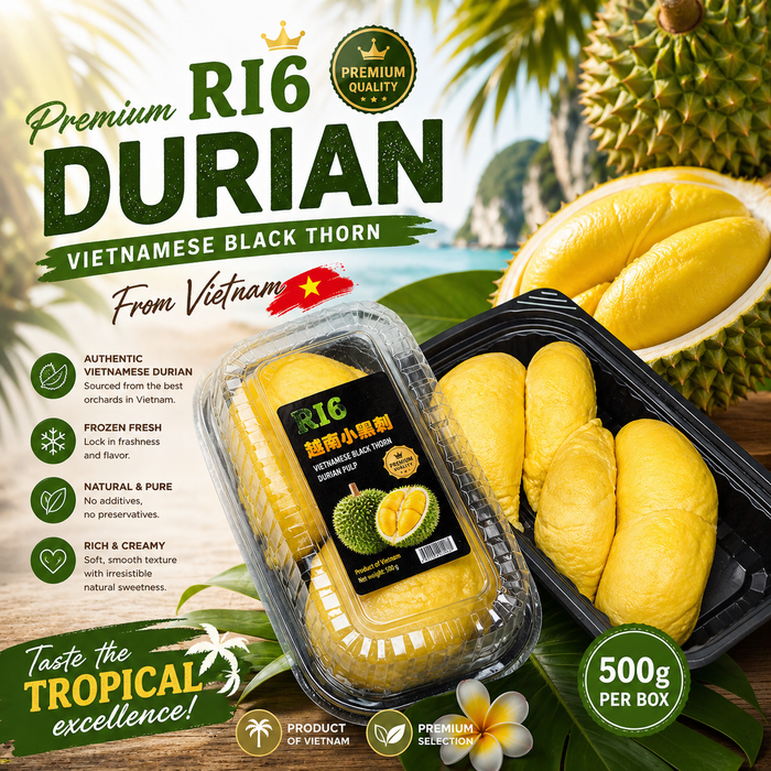 RI6 Vietnamese Black Thorn Durian Pulp – 500g