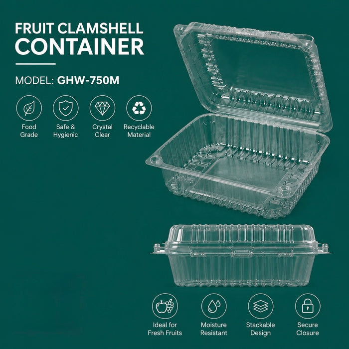 PET Clamshell Food Containers  400pcs/600pcs/Box