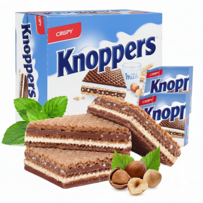 Knoppers Crispy Milk & Hazelnut Wafer (Germany Imported)